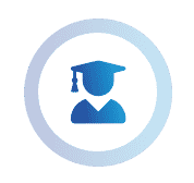 Blue graduate icon - Invivo PHDs